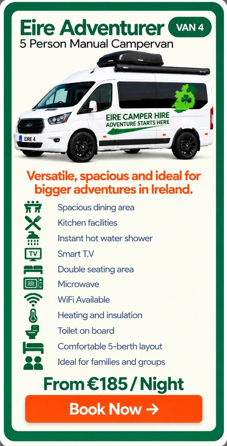 Eire Adventurer campervan specification card