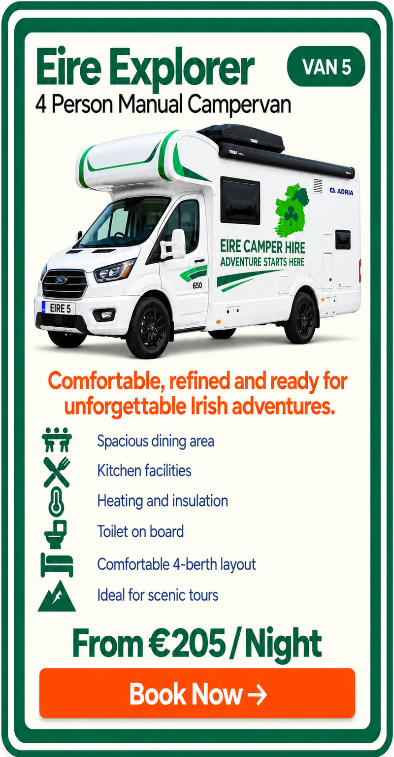 Eire Explorer campervan information and booking card