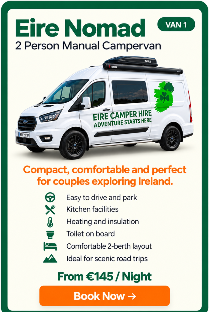 Eire Nomad campervan information and booking card