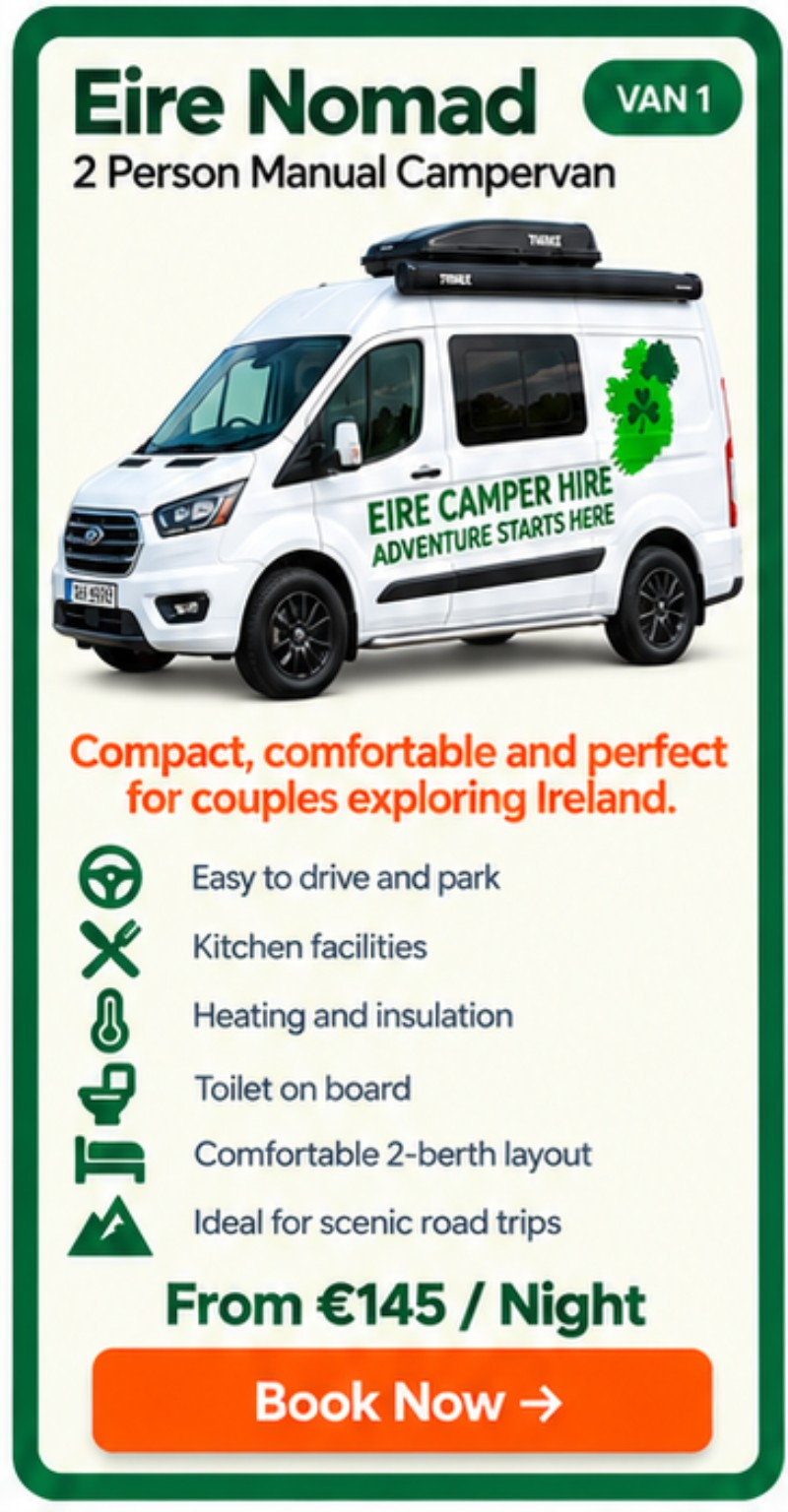 Eire Nomad campervan information and booking card