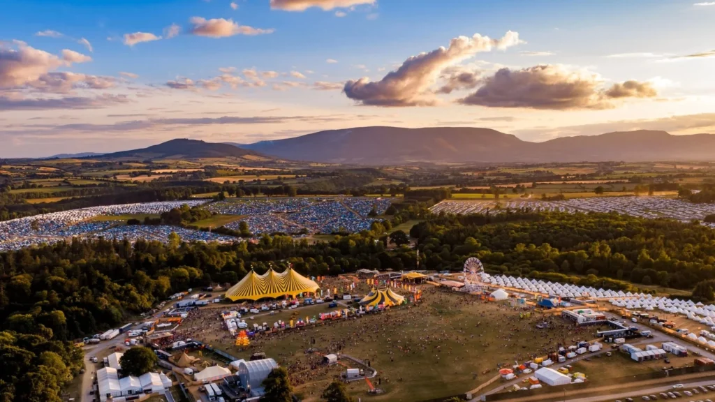 Aerial view of All Together Now at Curraghmore Estate