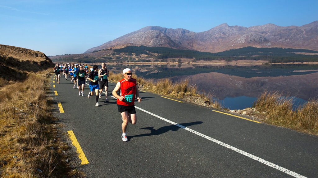 Runners taking part in the Connemarathon