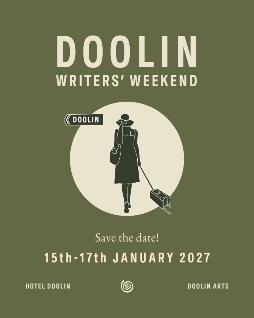 Doolin Writers’ Weekend artwork showing 15–17 January 2027