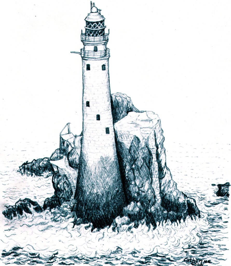 Illustration of Fastnet Lighthouse used by Fastnet Maritime and Folk Festival