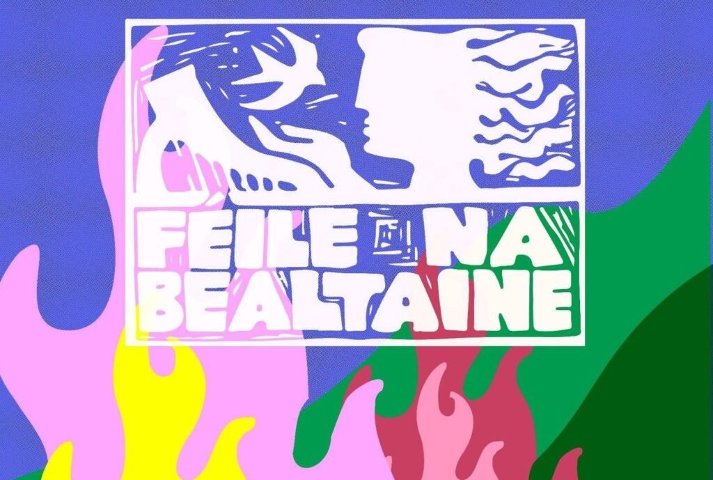 Colourful Féile na Bealtaine festival artwork